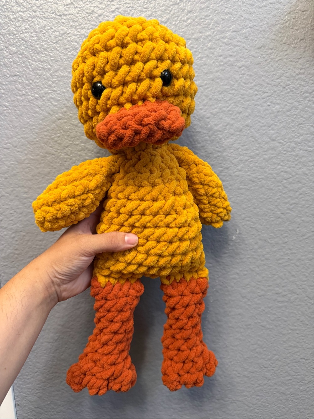 Yellow & Orange Duck - Crochet